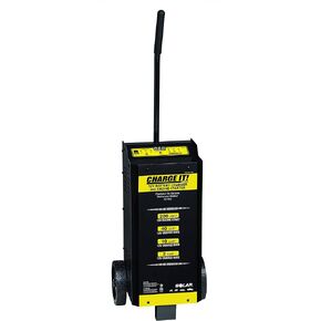 Clore Automotive CHARGE IT! 12/24V WHEELED BATTERY CHARGER with ENGINE START, black/yellow (4745)