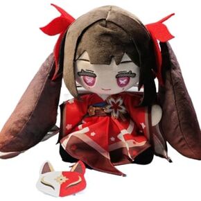 Game Honkai ：Pom-Pom and Fumo Plush Star Rail Pom-Pom Pamu Conductor Rabbit Plushie Stuffed Plush Doll Body Toy Cosplay (Body and Clothes,8inches)