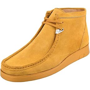 LIBERTYZENO Mens Prom Shoes - HAMARA Joe Mens Desert Chukka Boot Waterproof Suede Leather Moccasin Toe Lace Up