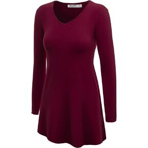 تونيك نسائي بأكمام طويلة ورقبة واسعة من Lock and Love in Kuwait