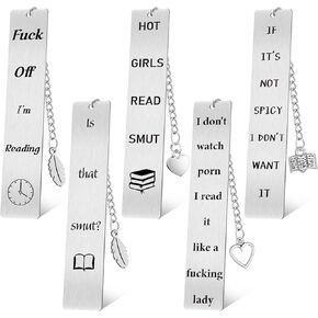 5 Pcs Bookmarks for Book Lover Women Inspirational Graduation Gifts with Pendant Bookmark Gifts for Teen Girls Daughter Students Teachers Book Lovers Graduation Retirement Birthday Appreciation Gifts