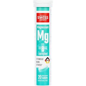 Effervescent Magnesium + B Complex Dietary Supplement, 12-Pack, 240 Tablets