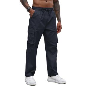 COOFANDY Mens Cargo Pants Casual Joggers Athletic Pants Cotton Straight Sweatpants