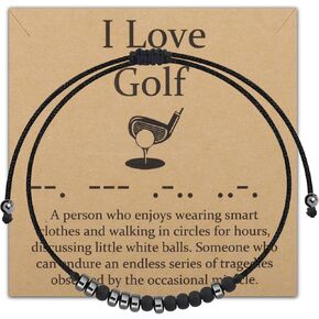 BLEOUK Golf Themed Gifts Golf Jewelry Gift Morse Code Bracelet Golf Coach Golf Lovers Gift Golf Gifts For Women Player