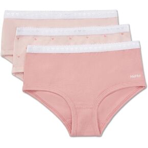 MeMoi Girls' 3 Pair Pack Diamond Heart Multi Briefs