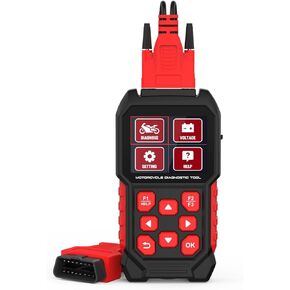 Motorcycle Code Reader Scanner,M4 Motorcycle Diagnostic Tool Read/Clear Fault Codes,Quick & Voltage Test Compatible for Yamaha-2,Honda,KTM,Vespa,Kawasaki-1/2/3/4/5/6,Generation IV-6/PGO,Suzuki-1-4/6