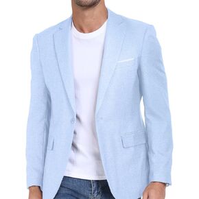 Mens Casual Blazer Blue Suit Blazer Jacket Stylish Sport Coats for Business Casual Travel One Button, 3X-Large