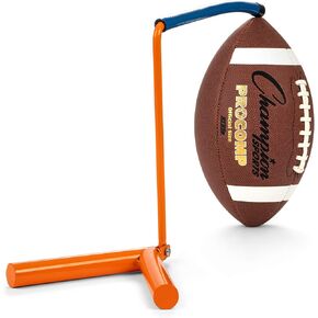Champion Sports Football Kicking Screen - Powder Coated Steel - Extra Deep Pocket - White/Blue