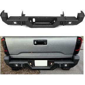 ECOTRIC Rear Bumper W/ 18W LED Lights Compatible with Toyota Tacoma 2016 2017 2018 2019 2020 2021 2022 2023