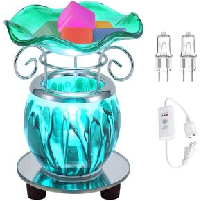 HUNANBANG Electric Oil Warmer Scented Wax Warmer with Auto Off Timer Candle Wax Melt Warmer Wax Melter Fragrance Wax Burner (LW-XIE Juan-Purple)