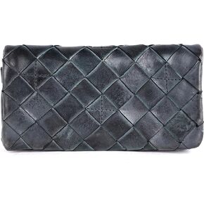 Genuine Leather Wallets for Women, Small Wallet for Ladies Zipper Coin Purse Credit Card Holder with Strap (VL-167-COGNAC)