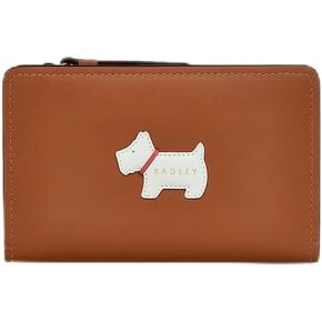 RADLEY London – Heritage Leather Medium Bifold Wallet - Multi-Card Holder with Zipper Pocket - Slim Wallet for Women (Indus Tan) in Kuwait