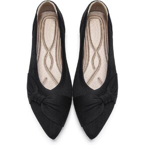 Pointed Toe Flats for Women Ballet Flats Comfortable Dressy Knit Lightweight Casual for Work Office Womens Flats