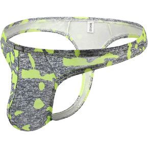 IKINGSKY Men's Camouflage Thong Underwear Sexy Low Rise T-back Underwear