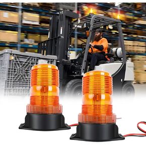 COLIGHT 2 PCS Beacon Lights 30 LED Amber Forklift Beacon Strobe Light Safety Warning Flashing Lights for 10-110V Mower, ATV, Trucks, Tractor, Golf Car