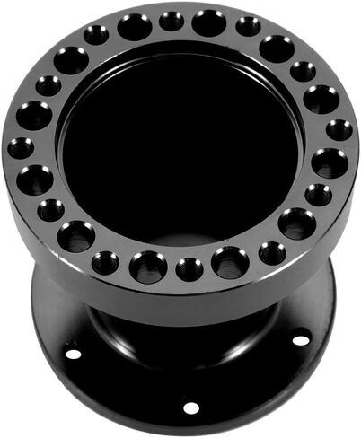 Acouto Steering Wheel Hub Spacer 3inch Car Steering Wheel Extension Spacer Aluminium Steering Wheel Hub Adapter Spacer Kit (Black) in Saudi Arabia