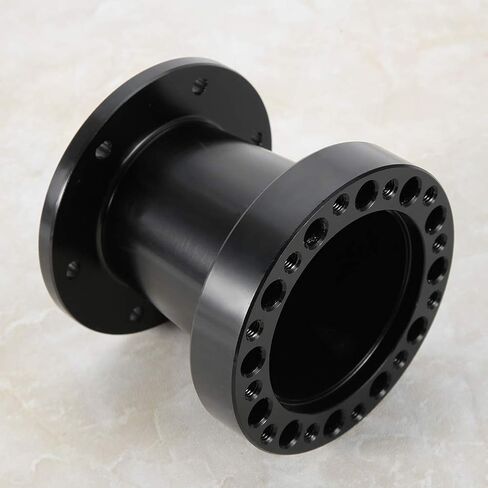 Acouto Steering Wheel Hub Spacer 3inch Car Steering Wheel Extension Spacer Aluminium Steering Wheel Hub Adapter Spacer Kit (Black) in Saudi Arabia