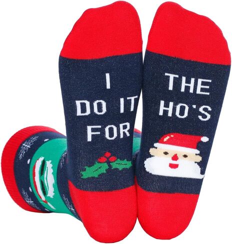 YEXIPO Funny Christmas Socks For Men Women Crew Socks Unisex Novelty Christmas Gifts in Kuwait