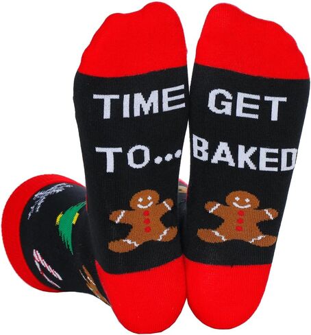 YEXIPO Funny Christmas Socks For Men Women Crew Socks Unisex Novelty Christmas Gifts in Kuwait