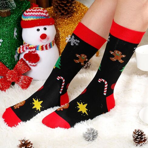 YEXIPO Funny Christmas Socks For Men Women Crew Socks Unisex Novelty Christmas Gifts in Kuwait