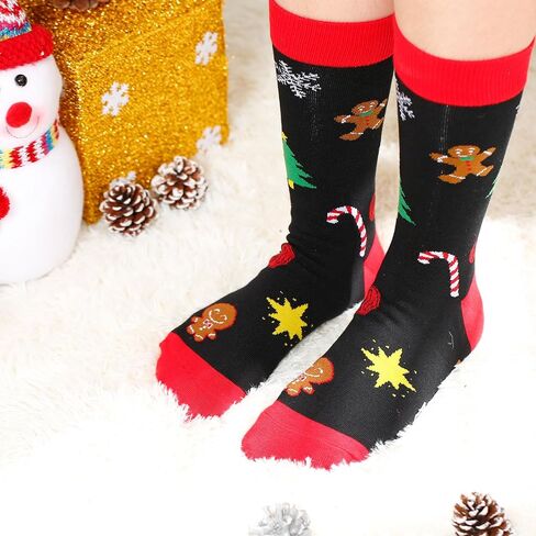 YEXIPO Funny Christmas Socks For Men Women Crew Socks Unisex Novelty Christmas Gifts in Kuwait
