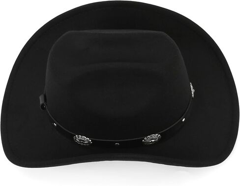 Glitter Silver Black Cowboy Hats for Women - Western Sparkly Rhinestone Cowgirl Hat for Ladies Size M in Saudi Arabia