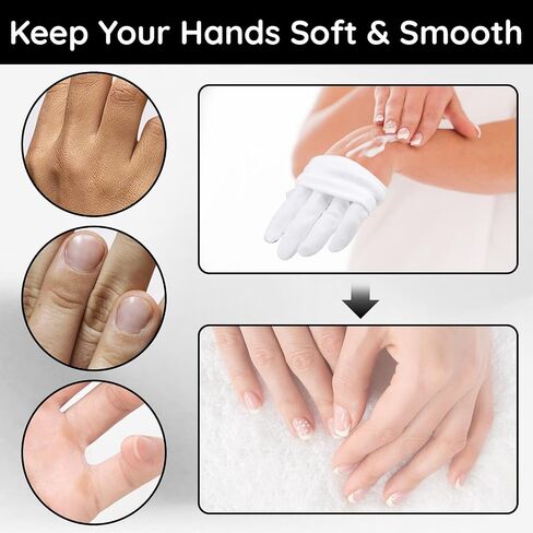 Segbeauty 12 Count Moisturizing Gloves with Touchscreen Fingers, Cotton Glove Liners with Elastic Band for Sleeping Overnight, White Cotton Glovesfor Men and Women, Work Gloves for Coin Handling Large in Saudi Arabia