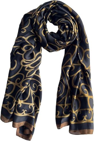 Pokeedioty Scarfs for Women Long Floral Print Scarf Fashion Scaves Head Scarf Lightweight Sunscreen Shawls in Kuwait