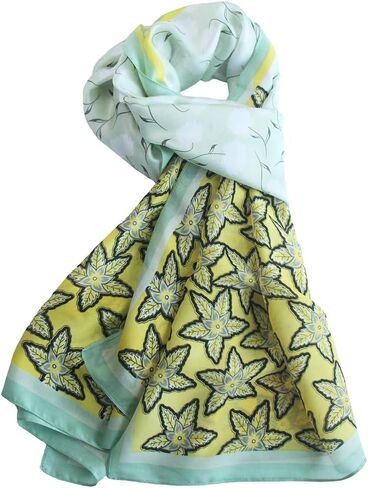 Pokeedioty Scarfs for Women Long Floral Print Scarf Fashion Scaves Head Scarf Lightweight Sunscreen Shawls in Kuwait
