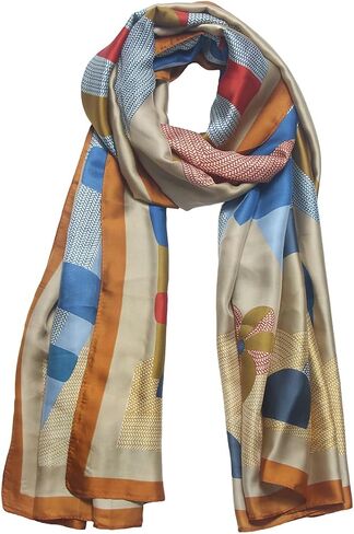 Pokeedioty Scarfs for Women Long Floral Print Scarf Fashion Scaves Head Scarf Lightweight Sunscreen Shawls in Kuwait