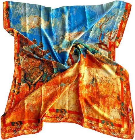 Pokeedioty Scarfs for Women Long Floral Print Scarf Fashion Scaves Head Scarf Lightweight Sunscreen Shawls in Kuwait