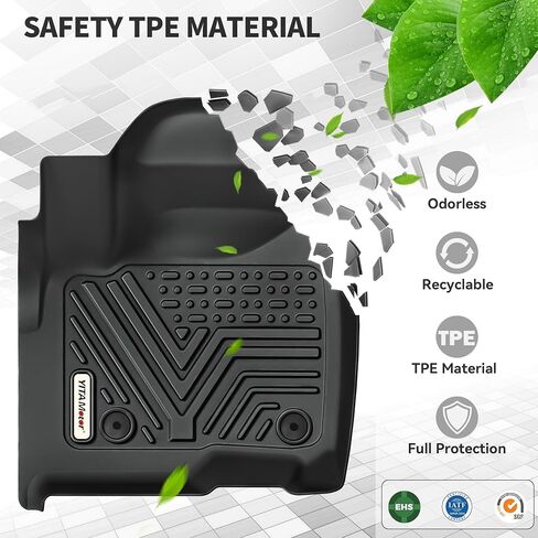 YITAMOTOR Tesla Model Y Floor Mats 2020-2024 Full Set Custom Fit All-Weather Cargo Liners Rear Cargo Automotive Model Y Floor Liners Interior Accessories, Black in Kuwait