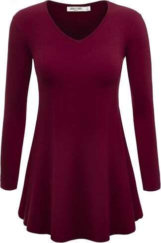 تونيك نسائي بأكمام طويلة ورقبة واسعة من Lock and Love in Kuwait