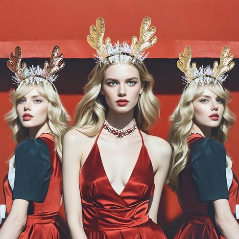 عصابات رأس عيد الميلاد من هويوواك مكونة من قطعتين من قرون الغزلان in Kuwait