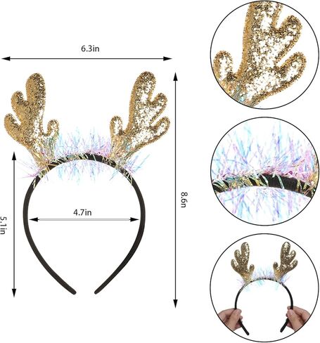 عصابات رأس عيد الميلاد من هويوواك مكونة من قطعتين من قرون الغزلان in Kuwait
