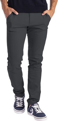 WESTACE Mens Chino Pants Slim Fit Casual Classic Flat Front Stretch Flex Cotton Chino Khaki Pants Sizes 30W-40W in Saudi Arabia