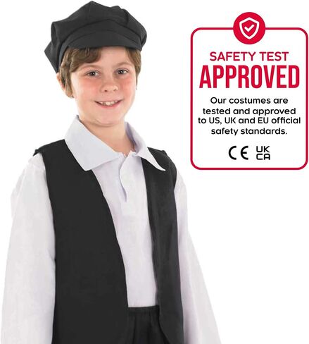 fun shack Victorian Boy Costume, Kids Historical Outfit, Boys Period Attire, Victorian Style Dress-Up, Medium in Saudi Arabia