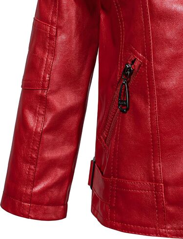 KAIPUTE Kids Motorcycle Jackets PU Leather MJ Costume Boys Girls Moto Biker Coats Bomber Jackets 2-10 Years in Saudi Arabia