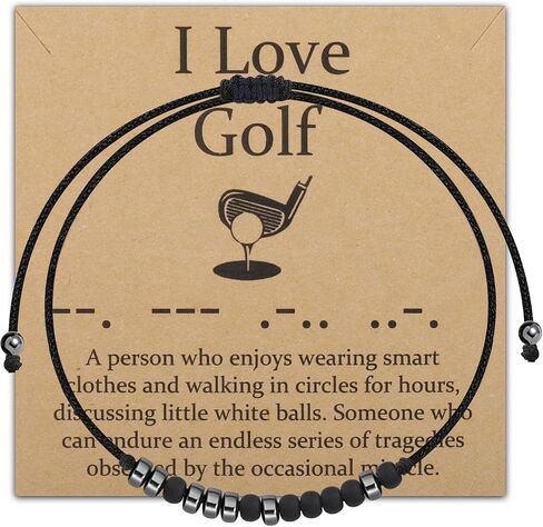 BLEOUK Golf Themed Gifts Golf Jewelry Gift Morse Code Bracelet Golf Coach Golf Lovers Gift Golf Gifts For Women Player in Kuwait