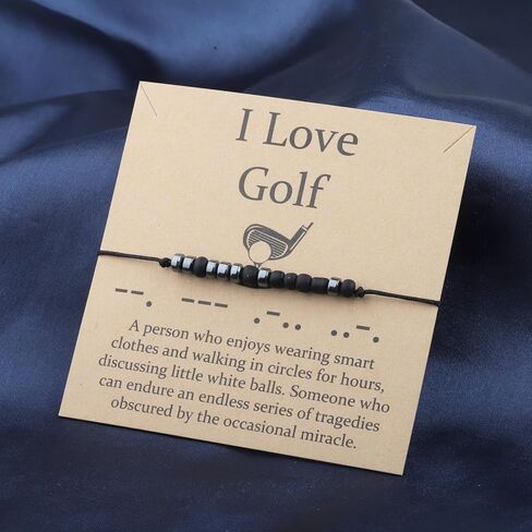 BLEOUK Golf Themed Gifts Golf Jewelry Gift Morse Code Bracelet Golf Coach Golf Lovers Gift Golf Gifts For Women Player in Kuwait