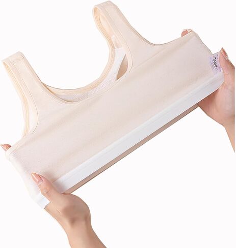 4 Pieces Popular Girls Sports Racerback ， Girls Cotton Cropped Training Bra（White, Skin Tone, Dark Blue, Gray） in Saudi Arabia