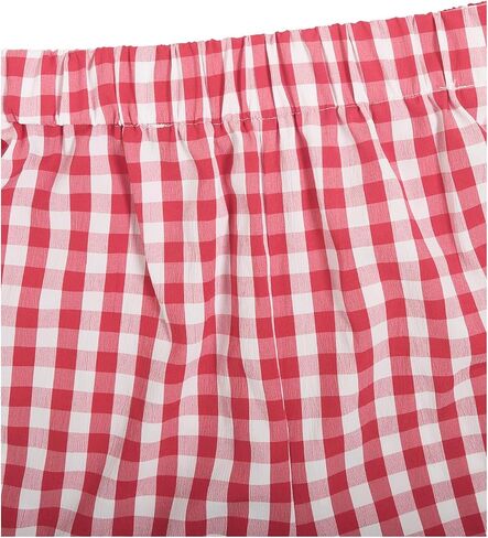 Verdusa Women's Plus Size Loose Plaid Pants Elastic High Waisted Ruffle Hem Trousers in Saudi Arabia