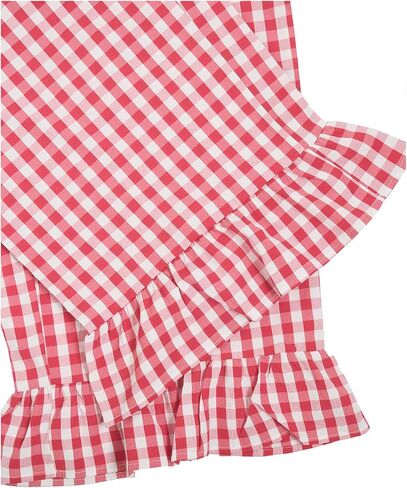 Verdusa Women's Plus Size Loose Plaid Pants Elastic High Waisted Ruffle Hem Trousers in Saudi Arabia