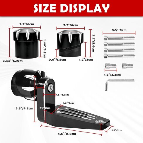360° Adjustable Third Footpeg 3rd Peg Foot Rest Pegs for Can Am Spyder F3 Limited F3-S F3-T Aluminum Highway Foot Pegs Accessories in Saudi Arabia