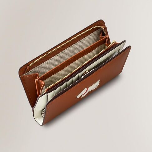 RADLEY London – Heritage Leather Medium Bifold Wallet - Multi-Card Holder with Zipper Pocket - Slim Wallet for Women (Indus Tan) in Kuwait