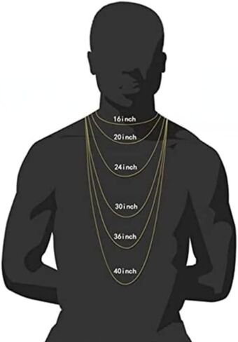 قلادة من الذهب الصلب الأصفر عيار 14 قيراط 1.5 مم و2 مم و3.2 مم و4.2 مم، هدية مثالية للنساء والرجال (أطوال من 16 إلى 36 بوصة) (3.2 مم، 26 بوصة) in Saudi Arabia