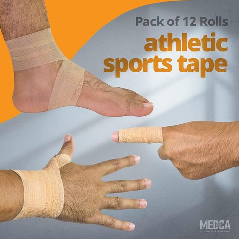 MEDca Self Adherent Cohesive Wrap Bandages 1 Inch X 5 Yards 24 Count with Strong Elastic First Aid Tape for Sprain Swelling and Soreness on Wrist and Ankle (Skin Color) in Saudi Arabia