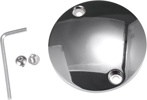 Ignition Engine Timing Points Cover for Harley-DAVIDSON 1971-1999 / Inner/Durable Aluminum Alloy / 1 Pcs Silver Tone Item Replacement in Saudi Arabia