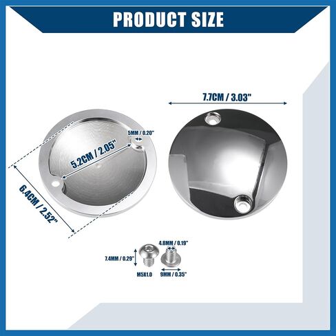 Ignition Engine Timing Points Cover for Harley-DAVIDSON 1971-1999 / Inner/Durable Aluminum Alloy / 1 Pcs Silver Tone Item Replacement in Saudi Arabia