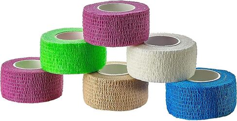 MEDca Self Adherent Cohesive Wrap Bandages 1 Inch X 5 Yards 24 Count with Strong Elastic First Aid Tape for Sprain Swelling and Soreness on Wrist and Ankle (Skin Color) in Saudi Arabia